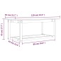 Tavolino da Salotto Miele 110x55x45 cm Legno Massello di Pino