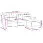 vidaXL Divano a 3 Posti con Poggiapiedi Grigio Scuro 180cm in Tessuto vidaXL Divano a 3 Posti con Poggiapiedi Grigio Scuro 180cm in Tessuto