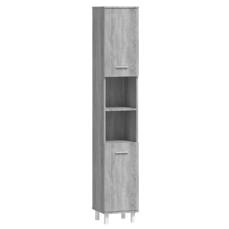 vidaXL Armadietto Bagno Grigio Sonoma 30x30x179cm in Legno Multistrato