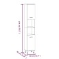 vidaXL Armadietto Bagno Grigio Sonoma 30x30x179cm in Legno Multistrato vidaXL Armadietto Bagno Grigio Sonoma 30x30x179cm in Legno Multistrato