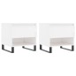 vidaXL Tavolini Salotto 2pz Bianco Lucido 50x46x50cm Legno Multistrato vidaXL Tavolini Salotto 2pz Bianco Lucido 50x46x50cm Legno Multistrato