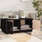 Tavolino da Salotto Nero 80x50x35 cm in Legno Massello di Pino Tavolino da Salotto Nero 80x50x35 cm in Legno Massello di Pino