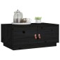 Tavolino da Salotto Nero 80x50x35 cm in Legno Massello di Pino Tavolino da Salotto Nero 80x50x35 cm in Legno Massello di Pino