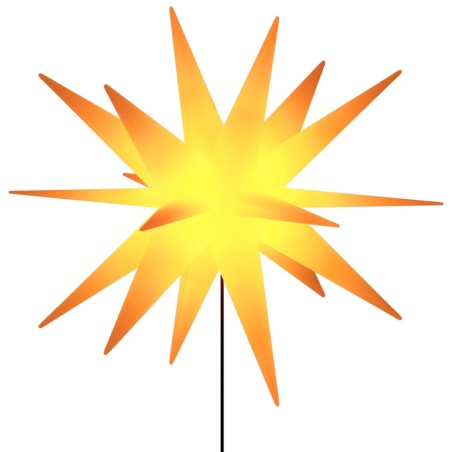 vidaXL Luce Stella Moravia con Picco Terra LED Pieghevole Gialla 57cm