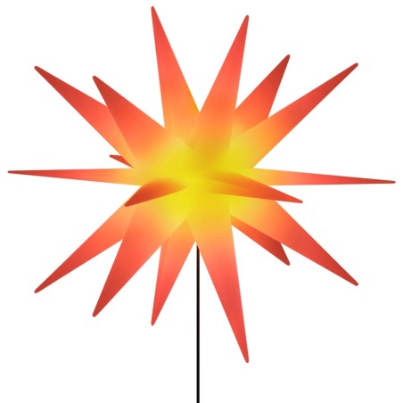 vidaXL Luce Stella Moravia con Picco Terra LED Pieghevole Rossa 57cm