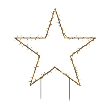 vidaXL Decorazione Luminosa Natalizia con Picchetti Stella 115LED 85cm