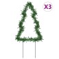 vidaXL Decorazioni Luminose Natalizie Picchetti 3pz Albero 50LED 30cm vidaXL Decorazioni Luminose Natalizie Picchetti 3pz Albero 50LED 30cm