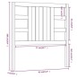 vidaXL Testiera per Letto ambra 81x4x100 cm in Legno Massello di Pino