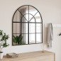 vidaXL Specchio da Parete Nero 80x40 cm Arco in Ferro vidaXL Specchio da Parete Nero 80x40 cm Arco in Ferro