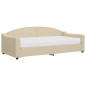vidaXL Divano Letto con Materasso Crema 90x200 cm in Tessuto vidaXL Divano Letto con Materasso Crema 90x200 cm in Tessuto
