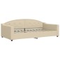 vidaXL Divano Letto con Materasso Crema 100x200 cm in Tessuto vidaXL Divano Letto con Materasso Crema 100x200 cm in Tessuto