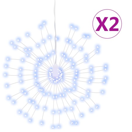 vidaXL Illuminazioni di Natale Galassia 140 LED 2pz Bianco Freddo 17cm