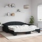 vidaXL Divano Letto con Letto Estraibile Nero 100x200 cm in Tessuto vidaXL Divano Letto con Letto Estraibile Nero 100x200 cm in Tessuto