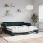 vidaXL Divano Letto con Letto Estraibile Verde Scuro 100x200cm Velluto vidaXL Divano Letto con Letto Estraibile Verde Scuro 100x200cm Velluto