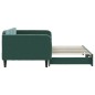 vidaXL Divano Letto con Letto Estraibile Verde Scuro 100x200cm Velluto vidaXL Divano Letto con Letto Estraibile Verde Scuro 100x200cm Velluto