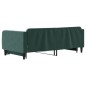 vidaXL Divano Letto con Letto Estraibile Verde Scuro 100x200cm Velluto vidaXL Divano Letto con Letto Estraibile Verde Scuro 100x200cm Velluto
