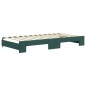 vidaXL Divano Letto con Letto Estraibile Verde Scuro 100x200cm Velluto vidaXL Divano Letto con Letto Estraibile Verde Scuro 100x200cm Velluto