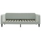 vidaXL Divano Letto con Letto Estraibile Grigio Chiaro 100x200 Velluto