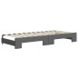 vidaXL Divano Letto Estraibile Materassi Grigio Scuro 90x200cm Tessuto vidaXL Divano Letto Estraibile Materassi Grigio Scuro 90x200cm Tessuto