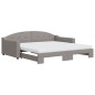 vidaXL Divano Letto Estraibile con Materassi Tortora 100x200cm Tessuto vidaXL Divano Letto Estraibile con Materassi Tortora 100x200cm Tessuto