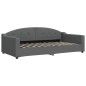 vidaXL Divano Letto Estraibile Materassi Grigio Scuro 100x200 Tessuto