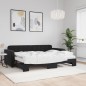 vidaXL Divano Letto Estraibile con Materassi Nero 80x200 cm Velluto vidaXL Divano Letto Estraibile con Materassi Nero 80x200 cm Velluto