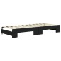 vidaXL Divano Letto Estraibile con Materassi Nero 80x200 cm Velluto vidaXL Divano Letto Estraibile con Materassi Nero 80x200 cm Velluto