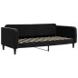 vidaXL Divano Letto Estraibile con Materassi Nero 100x200 cm Velluto vidaXL Divano Letto Estraibile con Materassi Nero 100x200 cm Velluto