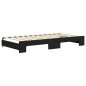 vidaXL Divano Letto Estraibile con Materassi Nero 100x200 cm Velluto vidaXL Divano Letto Estraibile con Materassi Nero 100x200 cm Velluto