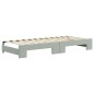 vidaXL Divano Letto Estraibile Materassi Grigio Chiaro 80x200 Velluto vidaXL Divano Letto Estraibile Materassi Grigio Chiaro 80x200 Velluto