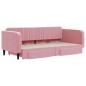 vidaXL Divano Letto Estraibile con Cassetti Rosa 100x200 cm Velluto vidaXL Divano Letto Estraibile con Cassetti Rosa 100x200 cm Velluto