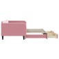 vidaXL Divano Letto Estraibile con Cassetti Rosa 100x200 cm Velluto vidaXL Divano Letto Estraibile con Cassetti Rosa 100x200 cm Velluto