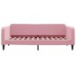 vidaXL Divano Letto Estraibile con Cassetti Rosa 100x200 cm Velluto vidaXL Divano Letto Estraibile con Cassetti Rosa 100x200 cm Velluto