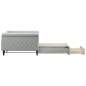 vidaXL Divano Letto Estraibile Cassetti Grigio Chiaro 100x200 Velluto vidaXL Divano Letto Estraibile Cassetti Grigio Chiaro 100x200 Velluto