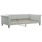 vidaXL Divano Letto Estraibile Cassetti Grigio Chiaro 100x200 Velluto vidaXL Divano Letto Estraibile Cassetti Grigio Chiaro 100x200 Velluto