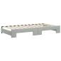 vidaXL Divano Letto Estraibile Cassetti Grigio Chiaro 100x200 Velluto vidaXL Divano Letto Estraibile Cassetti Grigio Chiaro 100x200 Velluto