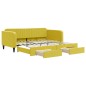vidaXL Divano Letto Estraibile con Cassetti Giallo 100x200cm Velluto vidaXL Divano Letto Estraibile con Cassetti Giallo 100x200cm Velluto