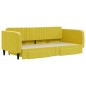vidaXL Divano Letto Estraibile con Cassetti Giallo 100x200cm Velluto vidaXL Divano Letto Estraibile con Cassetti Giallo 100x200cm Velluto