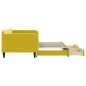vidaXL Divano Letto Estraibile con Cassetti Giallo 100x200cm Velluto vidaXL Divano Letto Estraibile con Cassetti Giallo 100x200cm Velluto