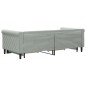 vidaXL Divano Letto Estraibile Cassetti Grigio Chiaro 90x190cm Velluto vidaXL Divano Letto Estraibile Cassetti Grigio Chiaro 90x190cm Velluto