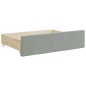 vidaXL Divano Letto Estraibile Cassetti Grigio Chiaro 90x190cm Velluto vidaXL Divano Letto Estraibile Cassetti Grigio Chiaro 90x190cm Velluto