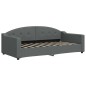 vidaXL Divano Letto Estraibile Cassetti Grigio Scuro 90x190cm Tessuto
