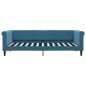 vidaXL Divano Letto Estraibile con Cassetti Blu 90x200 cm in Velluto vidaXL Divano Letto Estraibile con Cassetti Blu 90x200 cm in Velluto