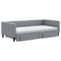 vidaXL Divano Letto Estraibile Cassetti Grigio Chiaro 100x200 Tessuto vidaXL Divano Letto Estraibile Cassetti Grigio Chiaro 100x200 Tessuto