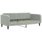 vidaXL Divano Letto Estraibile Cassetti Grigio Chiaro 100x200 Velluto vidaXL Divano Letto Estraibile Cassetti Grigio Chiaro 100x200 Velluto