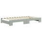 vidaXL Divano Letto Estraibile Cassetti Grigio Chiaro 100x200 Velluto vidaXL Divano Letto Estraibile Cassetti Grigio Chiaro 100x200 Velluto