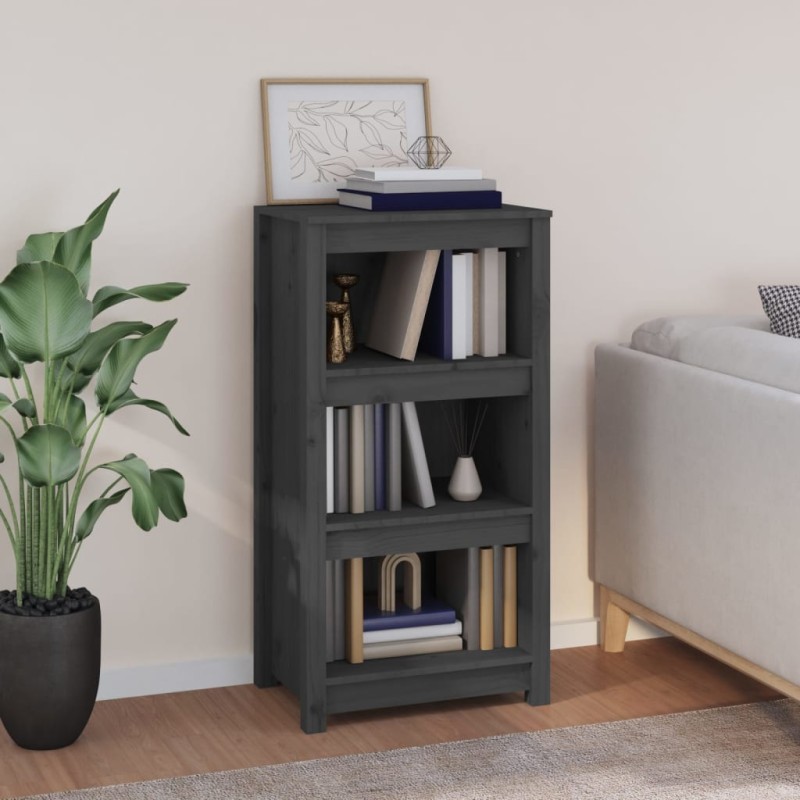 Libreria Grigia 50x35x97 cm in Legno Massello di Pino Libreria Grigia 50x35x97 cm in Legno Massello di Pino