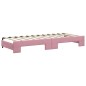 vidaXL Divano Letto Estraibile con Cassetti Rosa 80x200 cm Velluto