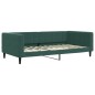 vidaXL Divano Letto Estraibile Cassetti Verde Scuro 100x200cm Velluto vidaXL Divano Letto Estraibile Cassetti Verde Scuro 100x200cm Velluto