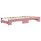 vidaXL Divano Letto Estraibile con Cassetti Rosa 80x200 cm Velluto vidaXL Divano Letto Estraibile con Cassetti Rosa 80x200 cm Velluto